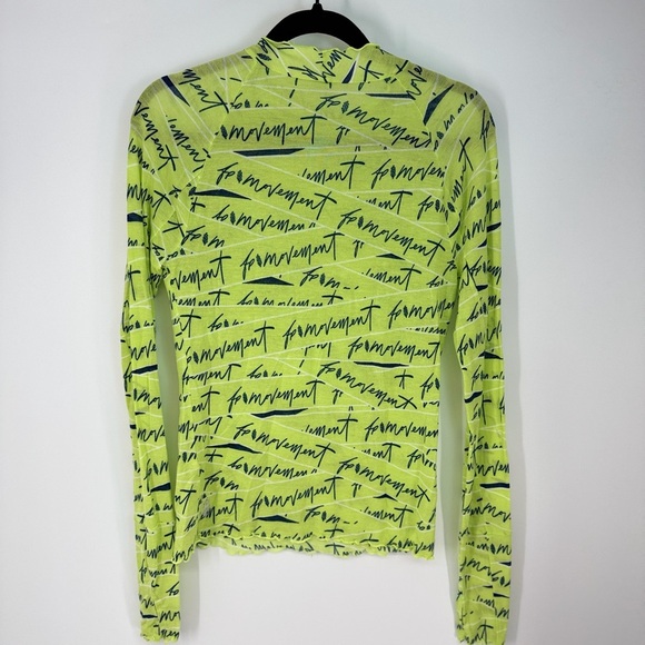 Free People Movement Free Jump Neon Long Sleeve Lightweight Lettuce Hem Top - Picture 4 of 4